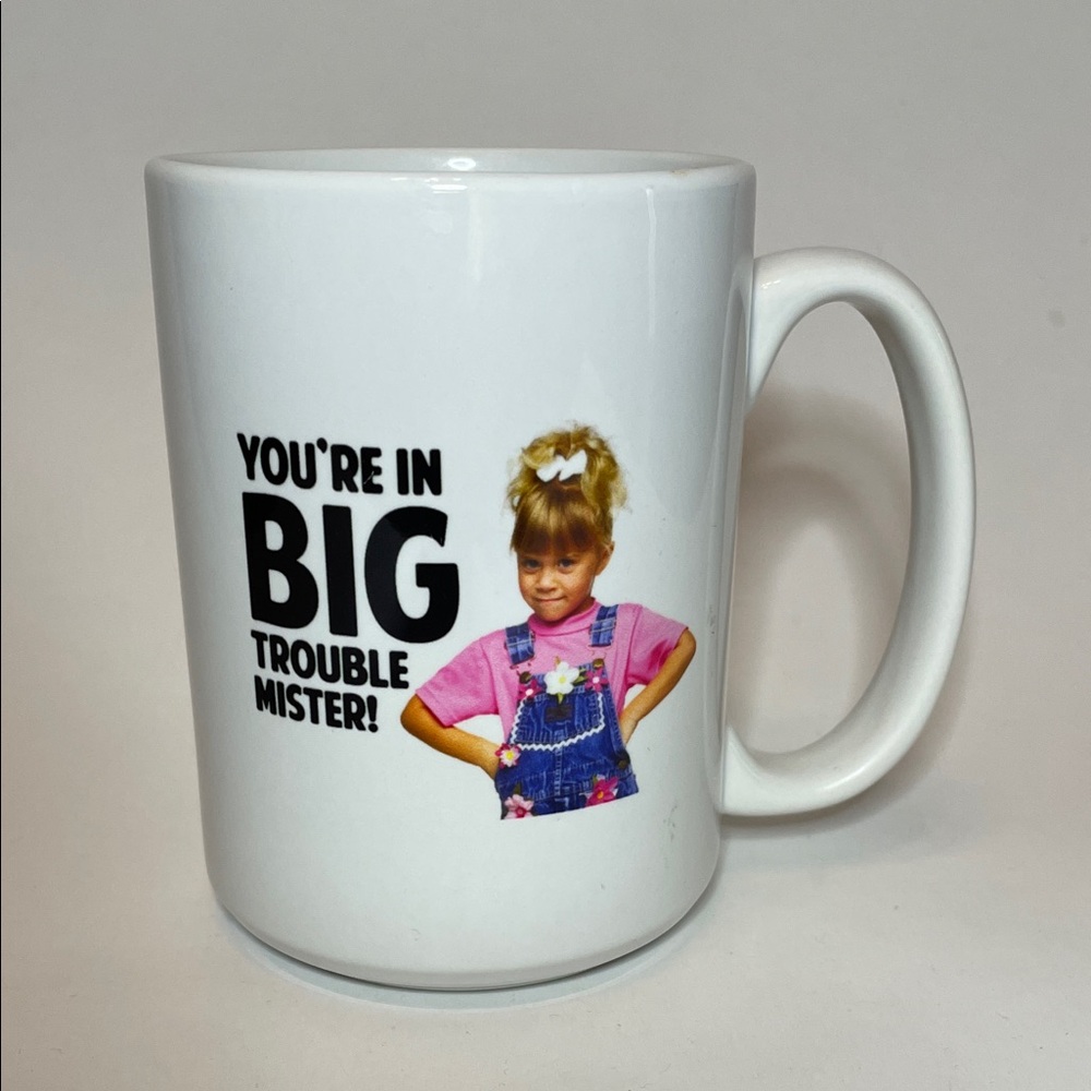 FULL HOUSE Retro Mug with Michelle Graphic & TV Show Logo | 80s 90s Character